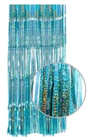 Sparkly Metallic Curtain (Light Blue)